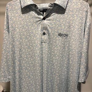 FootJoy Light Blue Floral Polo Shirt